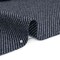 1 Yard Dark Blue and Gray Diagonal Stripes Blended Wool Twill